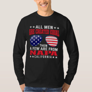 Camiseta Todos os Homens São Criados Iguais Napa Califórnia
