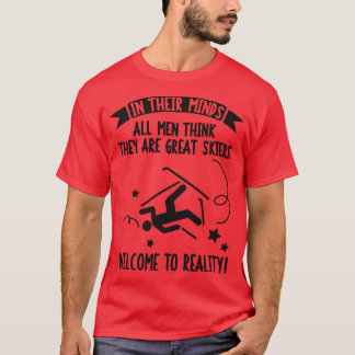 Camiseta Todos os homens são esquiadores de excelente