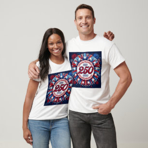 Camiseta Todos os Homens Vermelho Branco Azul Gráfico Fogos