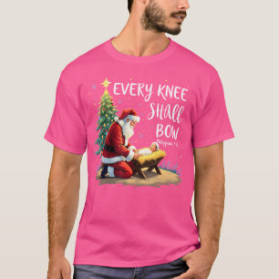 Camiseta Todos Os Joelhos Devem Arco Jesus Papais noeis Cri