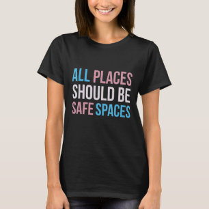 Camiseta Todos Os Locais Devem Proteger Espaços Lgbtq Pride