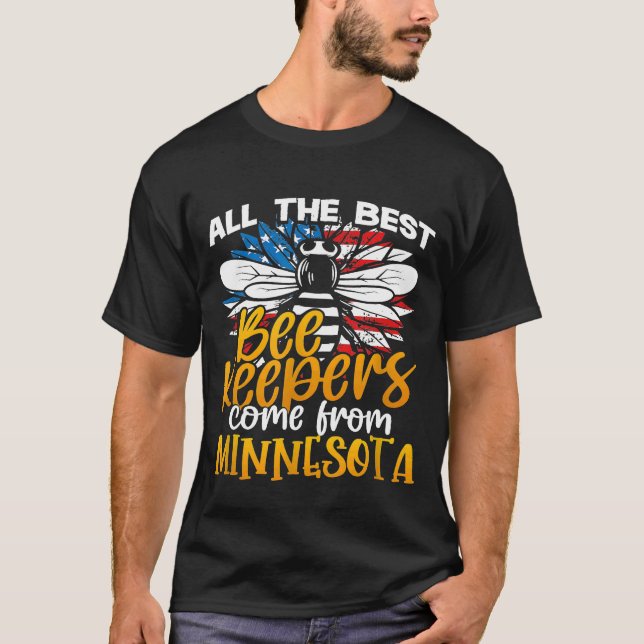 Camiseta Todos Os Melhores Apicultores Vêm De Minnesota Hon (Frente)