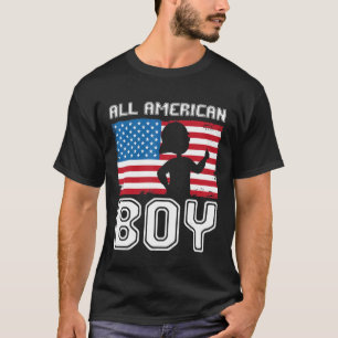 Camiseta Todos Os Meninos Americanos Orgulho 4 De Julho Usa