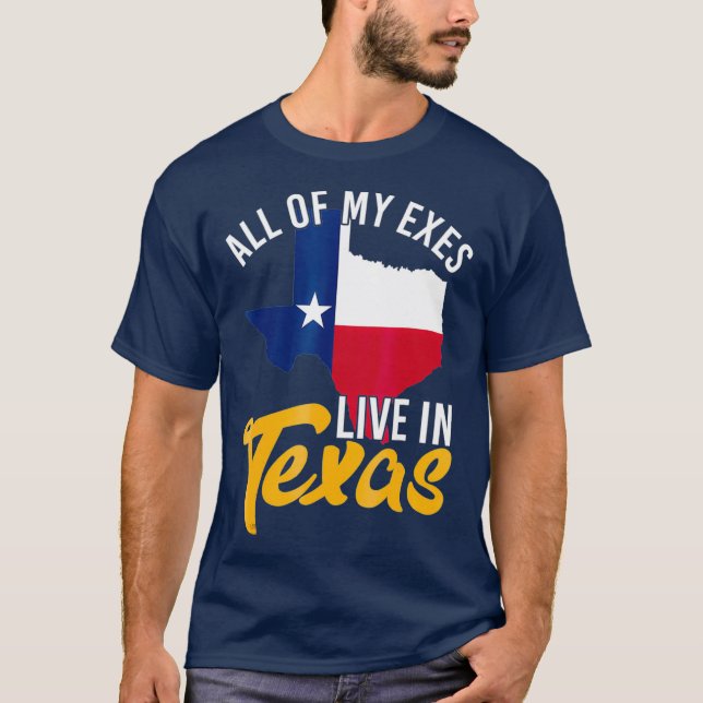 Camiseta Todos os meus exes moram no Texas (Frente)