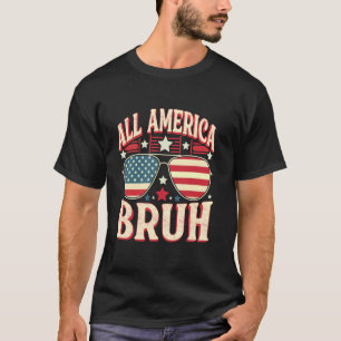 Camiseta Todos os Óculos Bruh americanos - EUA Bandeira 4 d