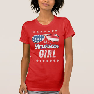 Camiseta Todos Os Óculos De Bandeira Americana