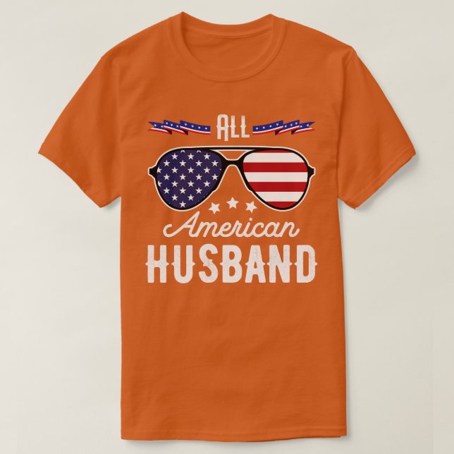 Camiseta Todos Os Óculos De Sol Americanos 4 De Julho (Frente do Design)