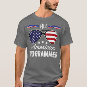 Camiseta Todos Os Óculos De Sol Americanos 4 De Julho