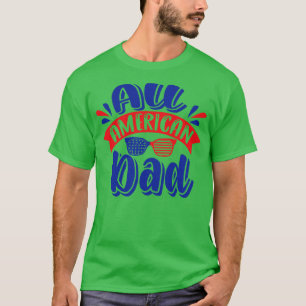 Camiseta Todos os óculos de sol da bandeira dos EUA do pai