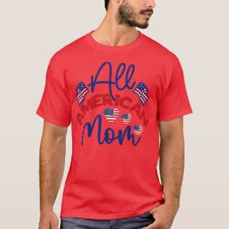 Camiseta Todos os óculos de sol da bandeira MOM americana, 