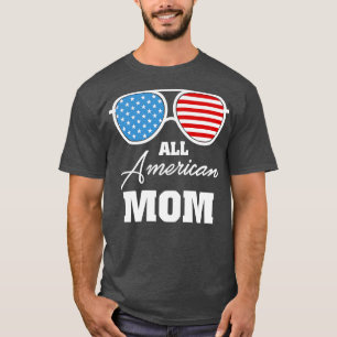 Camiseta Todos os óculos de sol da bandeira MOM americana,