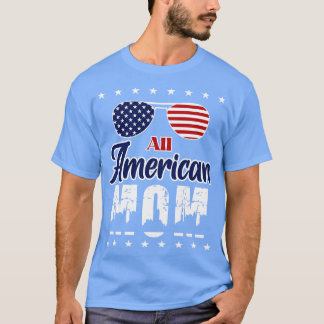 Camiseta Todos os óculos de sol da bandeira MOM americana,