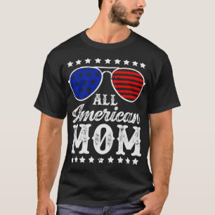 Camiseta Todos os óculos de sol da bandeira MOM americana,