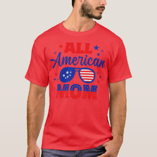 Camiseta Todos os óculos de sol da bandeira MOM americana,