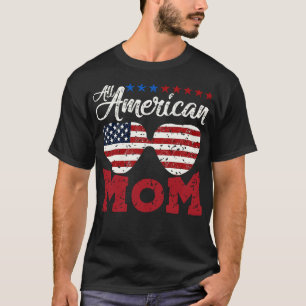 Camiseta Todos os óculos de sol da bandeira MOM americana,