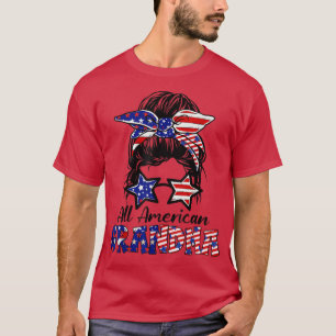 Camiseta Todos os óculos de vovó norte-americano USA Flag F