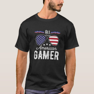 Camiseta Todos Os Óculos Solares Americanos De 4 De Julho