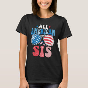 Camiseta Todos os óculos solares americanos sis 4 de julho
