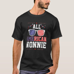 Camiseta Todos os óculos solares de bandeira americana Nonn