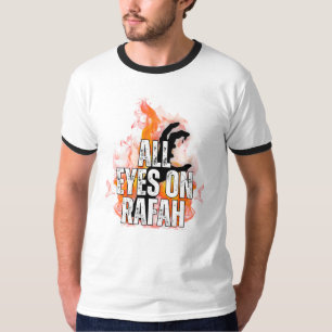 Camiseta TODOS OS OLHOS NA RAFAH - Rafah Gaza Massacre na P