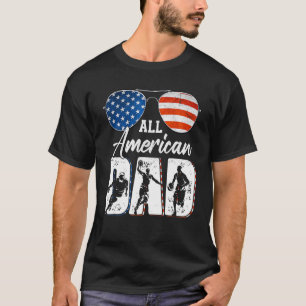 Camiseta Todos os Pais de basquetebol americanos Bandeiras