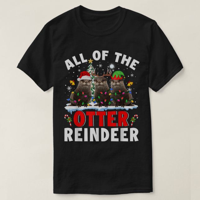 Camiseta Todos Os Papais noeis De Natal Da "Reindeer" Elf R (Frente do Design)