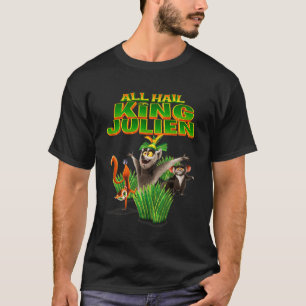 Camiseta Todos os personagens Hail King Julien