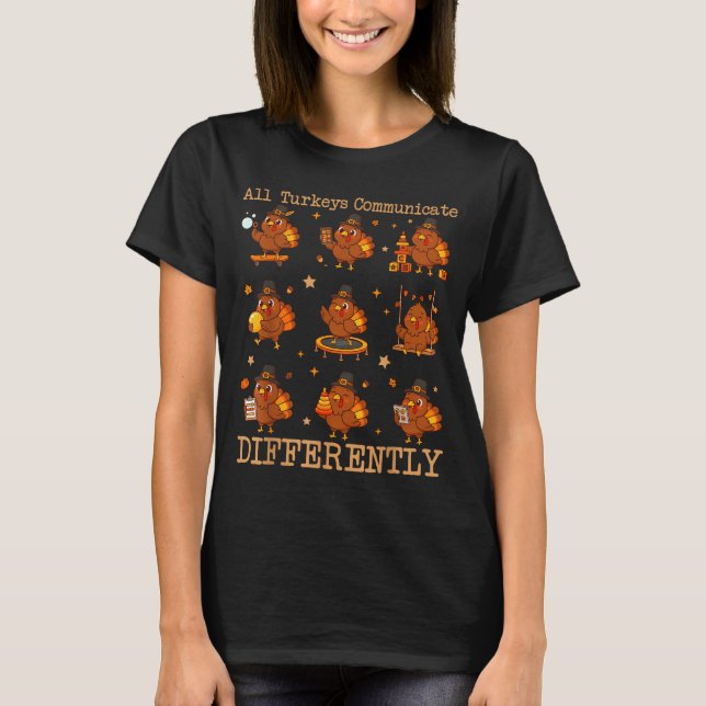Camiseta Todos os Perus se Comunicam de Maneira Diferente n (Frente)