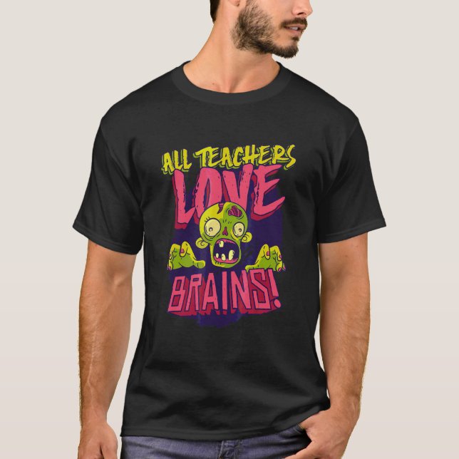 Camiseta Todos os Professores Adoram Par De Trick De Hallow (Frente)