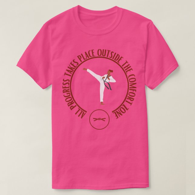 Camiseta todos os progressos têm lugar fora da zona de conf (Frente do Design)