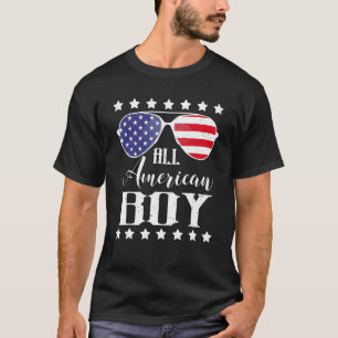 Camiseta Todos Os Rapazes Americanos 4 De Julho Meninos Ócu