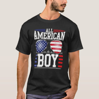 Camiseta Todos Os Rapazes Americanos 4 De Julho Meninos Ócu