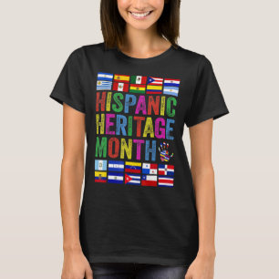 Camiseta Todos os Sinalizadores Latino-Americanos Herança H