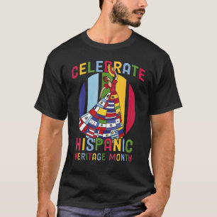 Camiseta Todos os Sinalizadores Latino-Americanos Países Hi