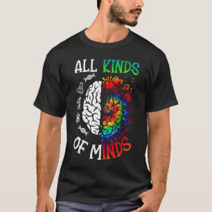 Camiseta Todos Os Tipos De Mentes Autismo Sensibilização Mê