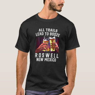 Camiseta Todos Os Trilhos Levam A Booze Roswell A Acampar O