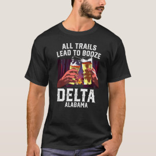 Camiseta Todos Os Trilhos Levam Ao Campo Delta De Booze, No
