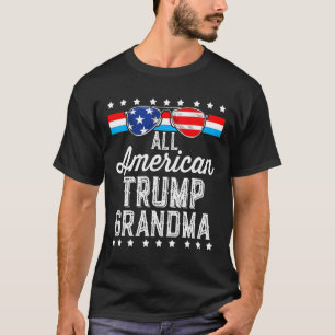 Camiseta Todos os Trump Avó Americano Sinalizador Americano