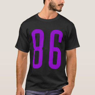 Camiseta Todos os Ventiladores Esportivos Púrpura Número 86