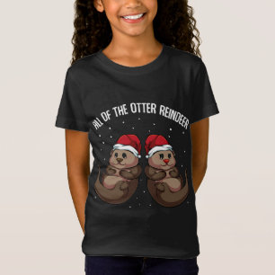 Camiseta Todos Os Ventos De Natal De Animais Da Rena De Mor