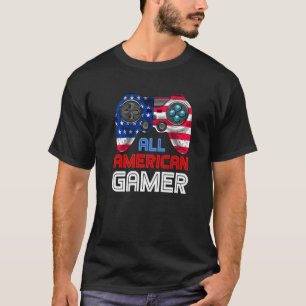 Camiseta Todos os Videos games Patrióticos do Jogador Ameri