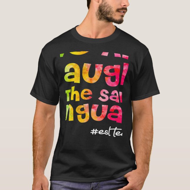 Camiseta Todos rimos na mesma língua que a gravata do PROFE (Frente)