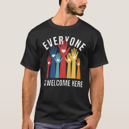 Camiseta Todos São Bem-Vindos Aqui - Inclusividade E Divers