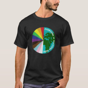 Camiseta Todos São Bem-Vindos Aqui LGBTQ Ally Human Rights