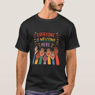 Camiseta Todos São Bem-Vindos Aqui Professor Idaho LGBTQ