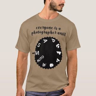 Camiseta Todos são fotógrafos até (modo manual)