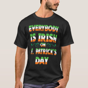 Camiseta Todos São Irlandeses Em Dias de São Patrícios Mulh