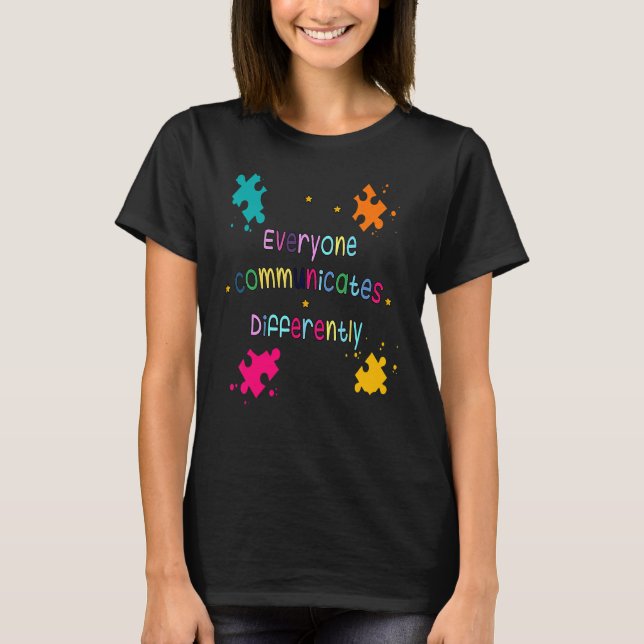 Camiseta Todos se Comunicam de Maneira Diferente Conscienti (Frente)