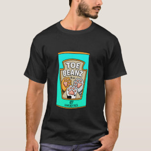 Camiseta Toe Beanz! Patinhas de Gato Super Fofas Feijão Ama