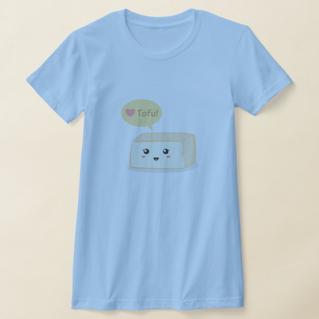 Camiseta Tofu de Kawaii que que as pessoas amem o tofu